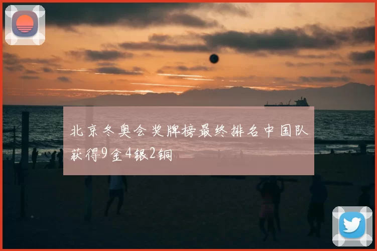 北京冬奥会奖牌榜最终排名中国队获得9金4银2铜